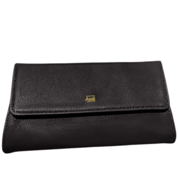 Asali Fold Clutch in Jet Black