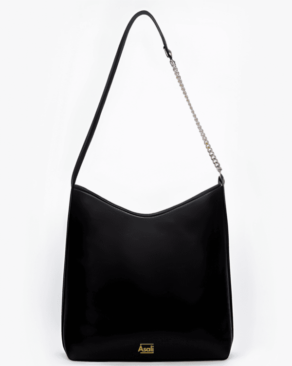 Asali Drape Bag in Jet Black